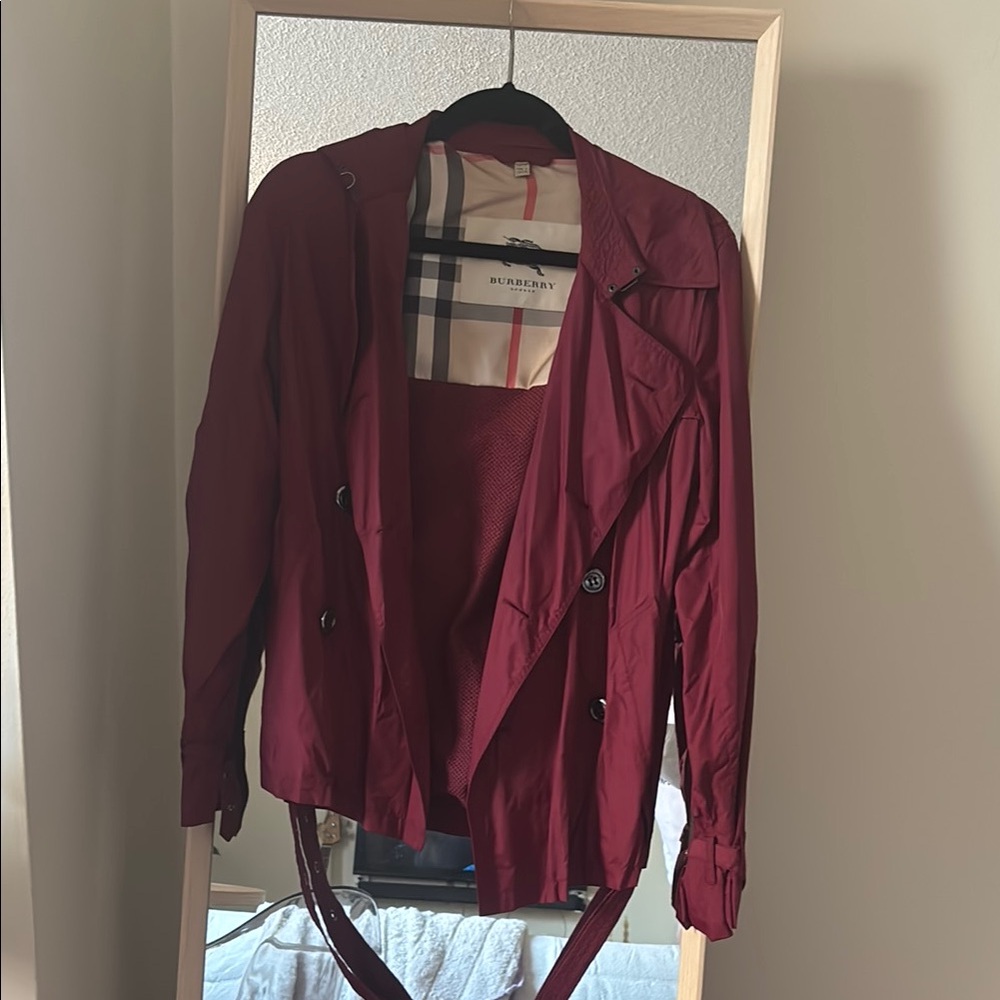 Burberry Women's Purple Rain Jacket Size 6 US